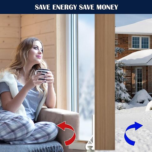 ممسحة باب لأسفل الباب، سدادة مسودة باب ذاتية اللصق، تصميم مثلث يضمن سدادة مسودة مستقيمة ومتينة، ختم تجريد للغبار والضوضاء وعزل الهواء، أبيض، 99 سم in Kuwait