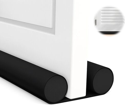 Door Draft Stopper, 32"-38" W Weather Stripping Draft Stopper for Bottom of Door - Noise Blocker Black Gap Stoppers Door Draft Guard for Bathroom, Home, Diningroom in Kuwait
