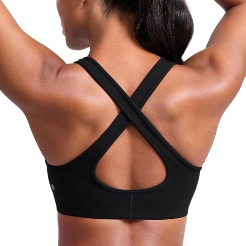 حمالات صدر رياضية بفتحة رقبة على شكل V عميقة من CRZ YOGA Butterlift للنساء - توب مبطن للتمارين الرياضية وأشرطة واسعة مقصوصة من الخلف in Saudi Arabia