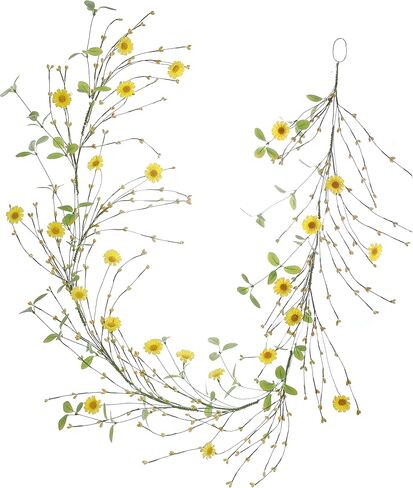 Spring Daisy Garlands - 5FT/60IN Long, Multi Color, U-Shaped, Plastic & Polyester, Perfect for Spring/Summer/Easter Decor in Saudi Arabia