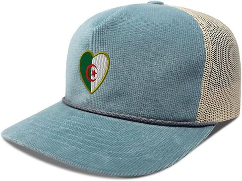Corduroy Hat Mesh Cap Hat Cord Hat Algeria Flag Algerian Heart Love Al-Jaz Ir Trucker Cap Hat Richardson in Saudi Arabia