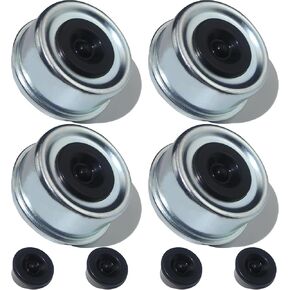 LUXTRKSTO 2 قطعة 1.98 بوصة غطاء Dsut لمحور المقطورة، عجلة محور المقطورة، غطاء شحم كأس مع سدادتين مطاطيتين، أغطية غبار المحور لمعظم محاور 2000 إلى 3500 رطل، Dexter EZ Lube Trailer Camper RV in Kuwait