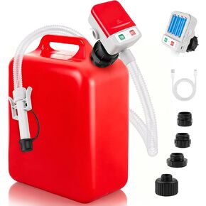 مضخة نقل الوقود ذات الإيقاف التلقائي، مضخة غاز محمولة تعمل بالبطارية/USB، تدفق 3.2GPM، خرطوم 51 بوصة و4 محولات للبنزين والديزل والزيت in Kuwait