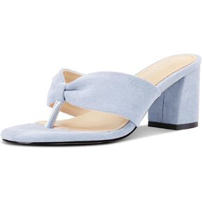 TNYNFBEB Womens Chunky Block Mid Heel Open Toe flip flop Sandals Thong Slip-on Prom Dress Basic Classic Summer 2.6 Inches Heels in Saudi Arabia