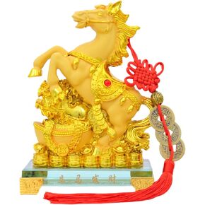 تماثيل بوينكا فنغ شوي الصينية زودياك سنة من الراتنج الذهبي لتزيين الحظ والثروة، مثالية لمنزلك أو مكتبك (HOS-FC) in Kuwait