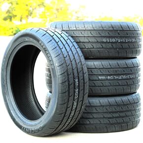 مجموعة من 4 (أربعة) إطارات Dcenti D8000 للشاحنات/سيارات الدفع الرباعي عالية الأداء لجميع المواسم - 285/45R22 285/45/22 285/45-22 نطاق تحميل 114 فولت XL 4 طبقات BSW جدار جانبي أسود UTQG 320AA in Kuwait