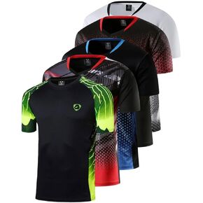 تي شيرت رياضي للرجال مكون من 5 قطع تي شيرت رياضي للجري والجيم والتمارين الرياضية تي شيرت جولف تنس سريع الجفاف LSL449 in Kuwait
