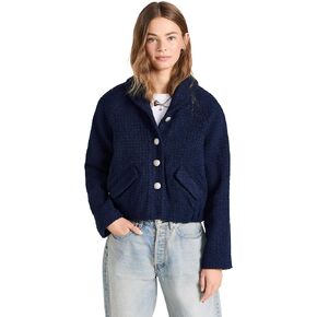 endless rose Women's Boucle Tweed Buttoned Bomber in Kuwait