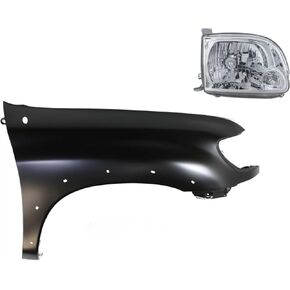 Replacement Headlight Kit Fits Toyota Tundra 2005-2006 4.0L V6 Passenger Side with Fender (Access Cab, Fender Flares) in Kuwait