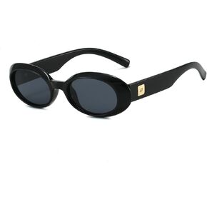 Retro Oval Sunglasses for Women, Fashion Cat Eye Sunglasses Ladies 90s Vintage Oval Shades with Anti-Glare in Kuwait