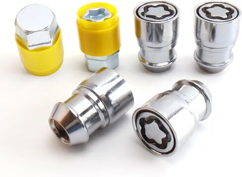 1/2 Wheel Locks(1.42In Length), Fit for Explorer 1991-2019, Mustang 2005-2014, Wrangler 1988-2015 - 4 Locking Lug Nuts, 2 Pcs Wheel Lock Key in Saudi Arabia