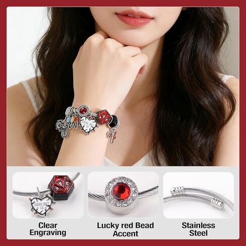 سوار ساحر عتيق قابل للتعديل - سوار مفتوح مع اختيار الجيتار، النرد والسحر الرمزي، هدية مجوهرات ريترو للنساء والرجال، هدايا عيد الحب، حشو سلة عيد الفصح in Kuwait