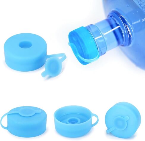 Myvision 3-5 Gallon Water Jug Cap Reusable, Silicone Replacement Cap, Non Spill Bottle Caps for 2.16in/55mm Bottle Water Dispenser Caps-4 Pack in Kuwait