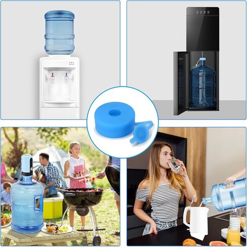 Myvision 3-5 Gallon Water Jug Cap Reusable, Silicone Replacement Cap, Non Spill Bottle Caps for 2.16in/55mm Bottle Water Dispenser Caps-4 Pack in Kuwait