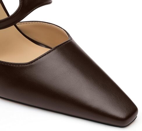 KUOARN كعب Slingback للنساء مغلق عند الأصابع 3.5 بوصة Stiletto مع حزام كاحل قابل للتعديل مريح أنيق للحفلات المسائية وحفلات الزفاف in Kuwait