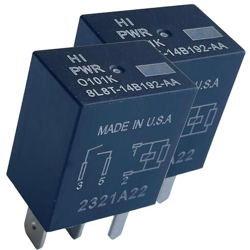 2PCS 8L8T-14B192-AA 12V 40A 4-Pin High-Power Relay – Compatible with Ford Edge 2011-2016; Fits Ford Fusion 2013-2020; Fits Ford F-150 2014 – Replaces 8T2T-14B192-AA/AB, 8L8Z-14N089-A, RY-966, 1R2372 in Saudi Arabia