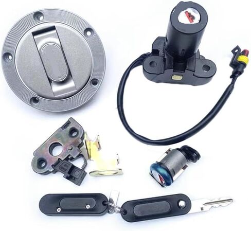 Motorcycle Ignition Switch Lock Fuel Gas Cap Tank Cover Seat Lock Key Set Compatible with Leoncino 500 BJ500 in Saudi Arabia