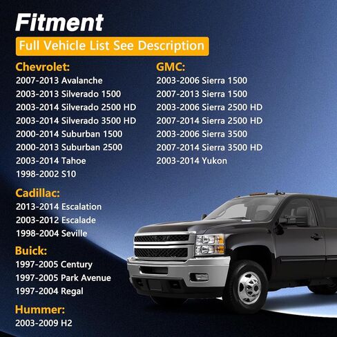 مشغل باب مزيج HVAC مناسب لسيارة Chevy GMC 1994-2014، محرك مشغل الباب للتحكم في درجة الحرارة من جانب السائق والراكب مناسب لاستبدال Silverado Sierra Yukon Escalade # 89018365 52402588 in Kuwait