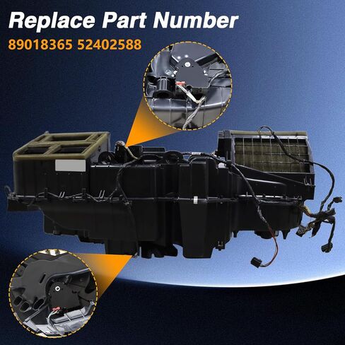 مشغل باب مزيج HVAC مناسب لسيارة Chevy GMC 1994-2014، محرك مشغل الباب للتحكم في درجة الحرارة من جانب السائق والراكب مناسب لاستبدال Silverado Sierra Yukon Escalade # 89018365 52402588 in Kuwait