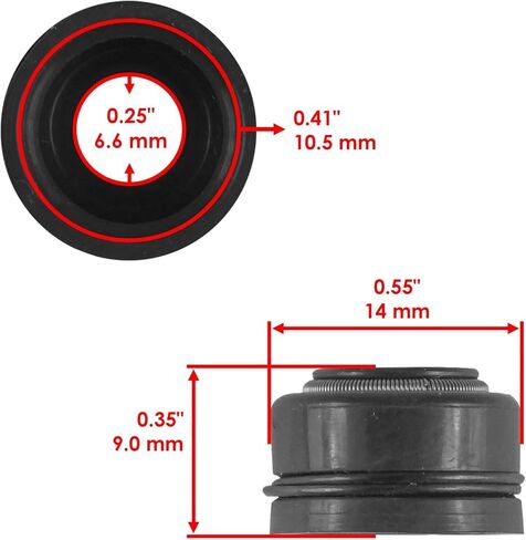 Powersports Replacement Parts for 4x Valve Stem Seal For Kawasaki 440 LTD 1983 Mod-C33C-25871 in Saudi Arabia