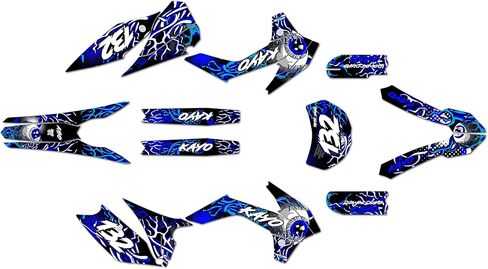 Graphics Kit for Kayo K2 230 (All Years) CORE Series Cyan 16 Mil - Dirt bike Custom Racing Graphics Decals Stickers Kit, no-plastics in Saudi Arabia