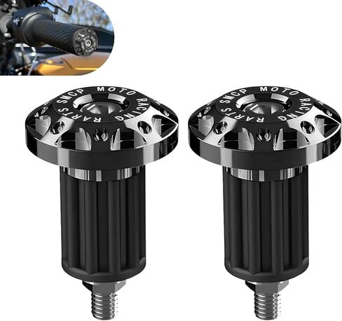 2 PCS Motorcycle Handlebar End Plugs, Anti-Drop Wear-Resistant Alloy Handlebar Grip End Caps, Decor & Protection, for Bikes Scooters Motorcycles (Gold) in Saudi Arabia
