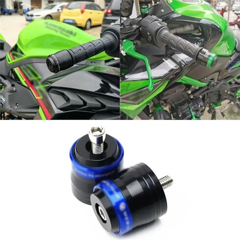 For ZX6R ZX10R ZX14R 2025 2024 Handle Bar End Cap Motorcycle Accessories Handlebar Grip End Weights Plug Slider weighted handle plug zx6r zx10r zx14r (Red) in Saudi Arabia