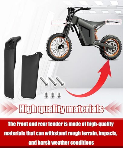 Front & Back Electric Bike Dirt Bike Fenders Compatible With Tutti Tutto Soleil 01 Mudguard Splash Mud Guard,Easy To Install in Saudi Arabia