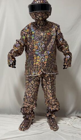 Earthradius LED Metallic Similiar Mirror Material Robot Suit Costume Clothes Stage Show DJ Dancing Clothing in Saudi Arabia
