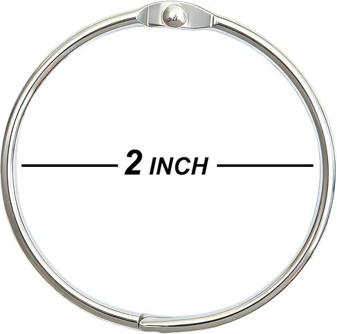 حلقات مجلد مقاس 5 سم: عبوة منظمة مكونة من 30 قطعة - صندوق معتمد من مجلس رعاية الغابات (FSC) مزود بفتحات ورقية فردية تمنع التشابك والخدوش، حلقات كتب معدنية عالية التحمل لبطاقات الفهرسة in Kuwait