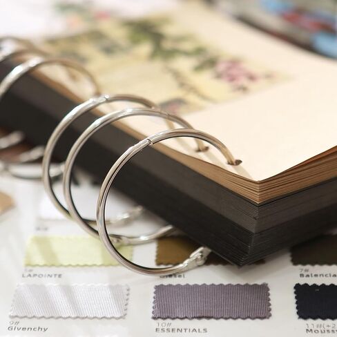 حلقات مجلد مقاس 5 سم: عبوة منظمة مكونة من 30 قطعة - صندوق معتمد من مجلس رعاية الغابات (FSC) مزود بفتحات ورقية فردية تمنع التشابك والخدوش، حلقات كتب معدنية عالية التحمل لبطاقات الفهرسة in Kuwait