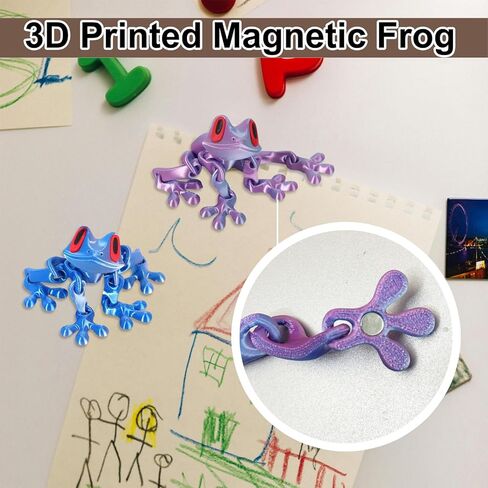 9 قطع ضفدع مغناطيسي مطبوع ثلاثي الأبعاد للثلاجة، ضفادع قفز بلاستيكية لتزيين المنزل والمكتب، مجموعة الضفادع الخضراء مطبوعة ثلاثية الأبعاد in Kuwait