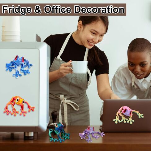 9 قطع ضفدع مغناطيسي مطبوع ثلاثي الأبعاد للثلاجة، ضفادع قفز بلاستيكية لتزيين المنزل والمكتب، مجموعة الضفادع الخضراء مطبوعة ثلاثية الأبعاد in Kuwait