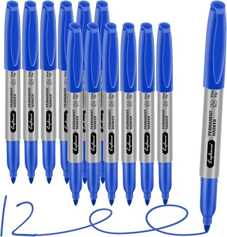 مجموعة أقلام تحديد سوداء دائمة ذات نقاط دقيقة، مجموعة أقلام تحديد ذات أطراف دقيقة، سريعة الجفاف ومقاومة للبهتان، تعمل على الخشب والبلاستيك والورق والمعادن للفصول الدراسية والمكتب والمنزل، 30 قطعة in Kuwait