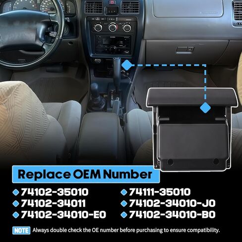 Front Dash Center Ashtray Assembly Fit For Toyota 4Runner 1996-2002 Fit For Toyota T100 1993-1998 Pickup Black Ash Tray Insert Coin Holder Replaces 74111-35010 in Saudi Arabia