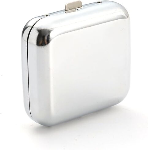 Mini Pocket Ashtray Windproof Ashtray with Lid, Stainless Steel Car Ash Tray for Compact Cigarette Snuffers, Indoor/Outdoor, 2.36 Inch, Silver in Saudi Arabia