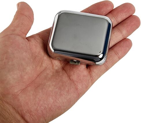 Mini Pocket Ashtray Windproof Ashtray with Lid, Stainless Steel Car Ash Tray for Compact Cigarette Snuffers, Indoor/Outdoor, 2.36 Inch, Silver in Saudi Arabia