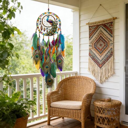 Dream Catcher Wall Hanging Decor for Bedroom Aesthetic, Handmade Traditional Wall Art with Feathers for Living Room, Nursery, Good Vibes Gift for Women,Girls,Home Decoration Wedding Party (Pink Tree) in Saudi Arabia