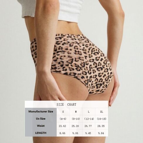 Women Seamless Hipster Underwear 6 PCS,Seamless Breathable Ladies Panties, Seamless Leopard Print LowRise Women's Panties in Saudi Arabia