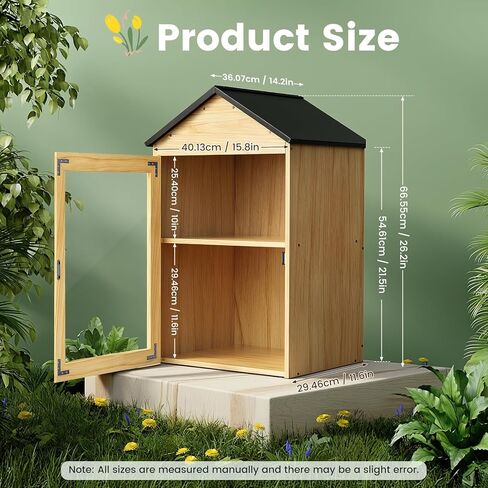 Outdoor Library Book Box Storage, 2 Tier Waterproof Solid Wood Cabinet for DIY, Community & School Sharing – Weatherproof Neighborhood Book Exchange for Literature, Magazines & Newspapers in Kuwait