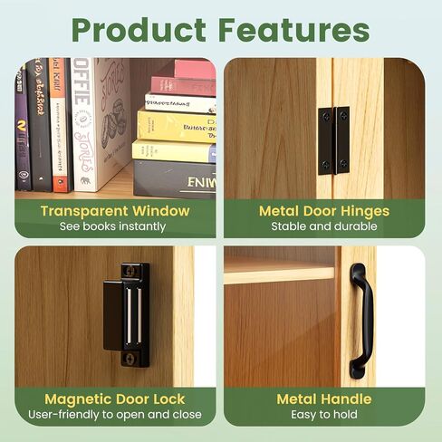 Outdoor Library Book Box Storage, 2 Tier Waterproof Solid Wood Cabinet for DIY, Community & School Sharing – Weatherproof Neighborhood Book Exchange for Literature, Magazines & Newspapers in Kuwait