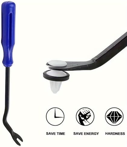 1Pcs Heavy-Duty Car Trim Removal Tool - Professional Clip Puller Rivet Remover Durable Pry Bar for DIY Auto Panel Door Window Repair in Saudi Arabia