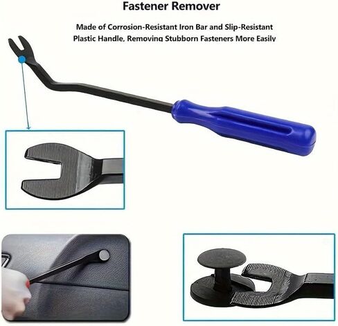 1Pcs Heavy-Duty Car Trim Removal Tool - Professional Clip Puller Rivet Remover Durable Pry Bar for DIY Auto Panel Door Window Repair in Saudi Arabia