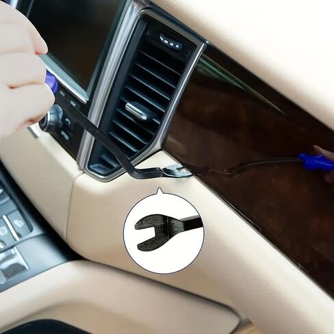 1Pcs Heavy-Duty Car Trim Removal Tool - Professional Clip Puller Rivet Remover Durable Pry Bar for DIY Auto Panel Door Window Repair in Saudi Arabia