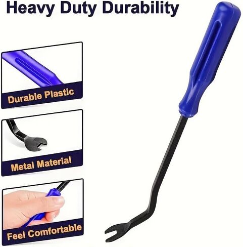 1Pcs Heavy-Duty Car Trim Removal Tool - Professional Clip Puller Rivet Remover Durable Pry Bar for DIY Auto Panel Door Window Repair in Saudi Arabia