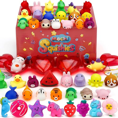 100 PCS Mochi Squishy Toys,Party Favors for Kids,Kawaii Squishies Stress Reliever Anxiety Toys, for Birthday, Halloween, Easter, Christmas,Classroom Prizes and Any Party Favor Sets in Kuwait