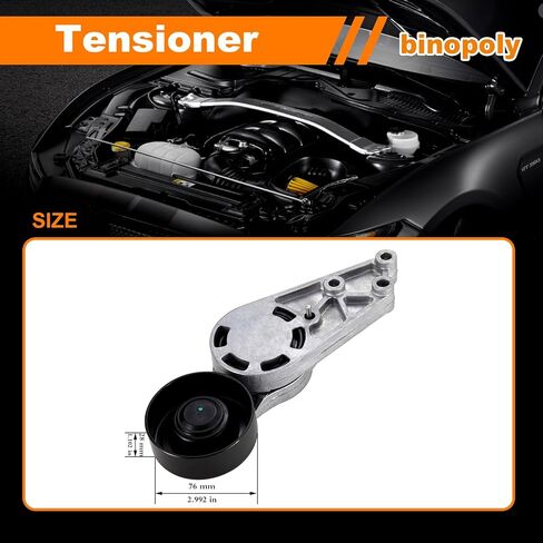 binopoly 38207 Drive Belt Tensioner Assembly With Pulley For Audi A4 05-08 2.0 L/A4 02-06 1.8 L OE#89332 06B903133A 06B903133 06B903133E 06B903133D in Saudi Arabia