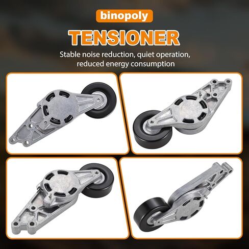 binopoly 38207 Drive Belt Tensioner Assembly With Pulley For Audi A4 05-08 2.0 L/A4 02-06 1.8 L OE#89332 06B903133A 06B903133 06B903133E 06B903133D in Saudi Arabia