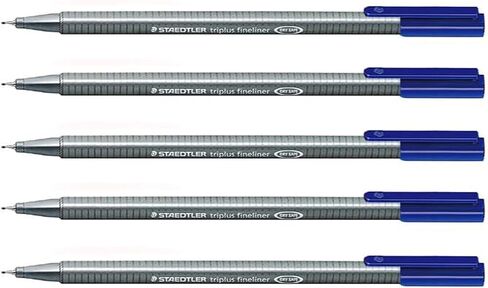 Staedtler Triplus Fineliner Pens blue color 5 Pcs./Pack in Saudi Arabia