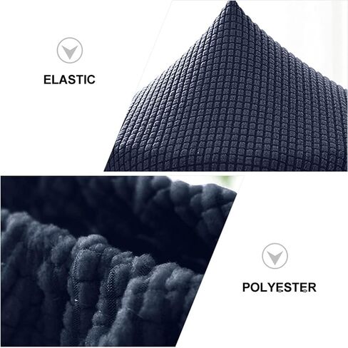Round Stool Cover 11-14 Inch Elastic Bar Stool Covers Soft High Elasticity Easy Clean Comfortable 1PC Dark Blue in Saudi Arabia